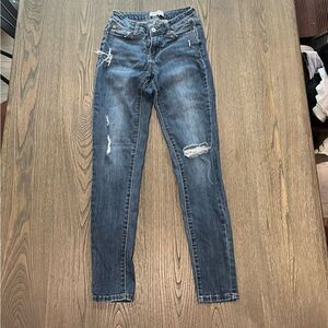 Hammer Jeans Juniors Dark Wash Distressed Skinny Size 5